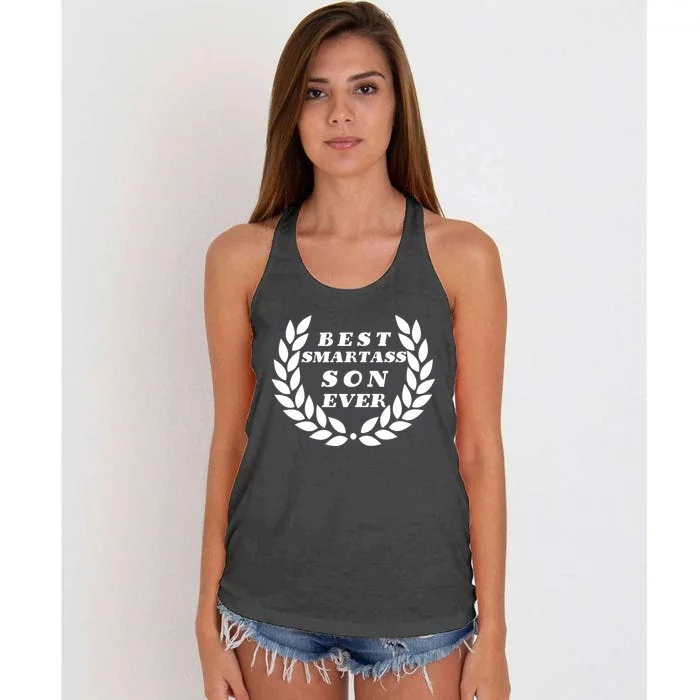 Best Smartass Son Ever Women's Knotted Racerback Tank