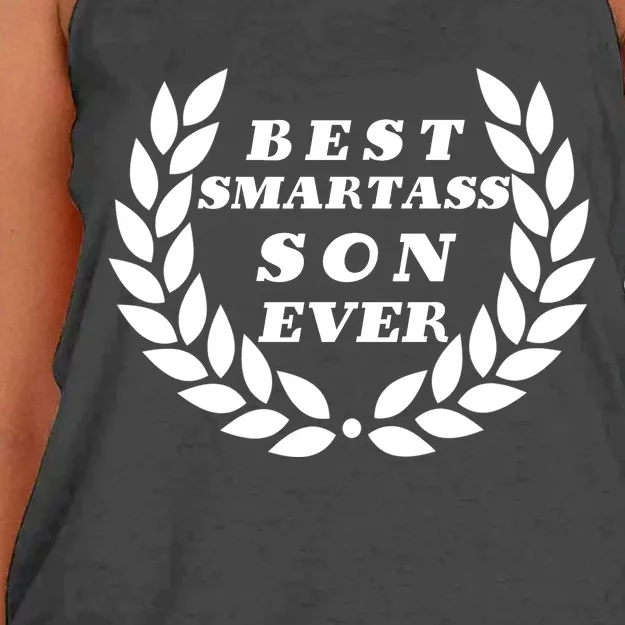 Best Smartass Son Ever Women's Knotted Racerback Tank