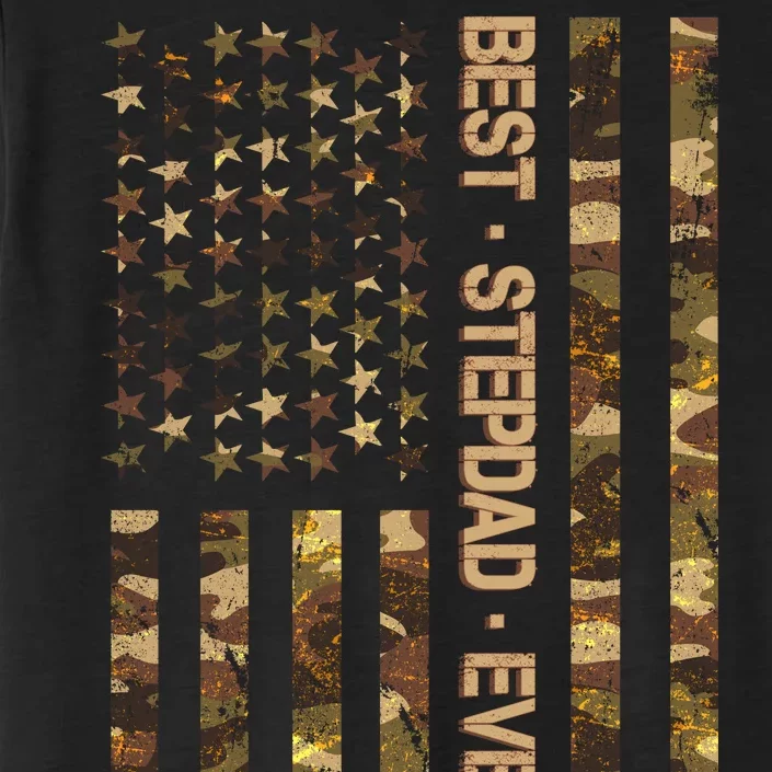 Best Stepdad Ever Camouflage Flag ChromaSoft Performance T-Shirt