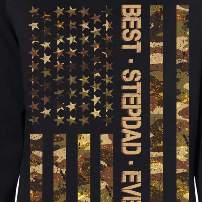 Best Stepdad Ever Camouflage Flag Womens California Wash Sweatshirt