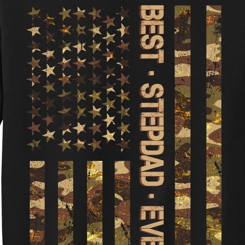 Best Stepdad Ever Camouflage Flag Tall Sweatshirt