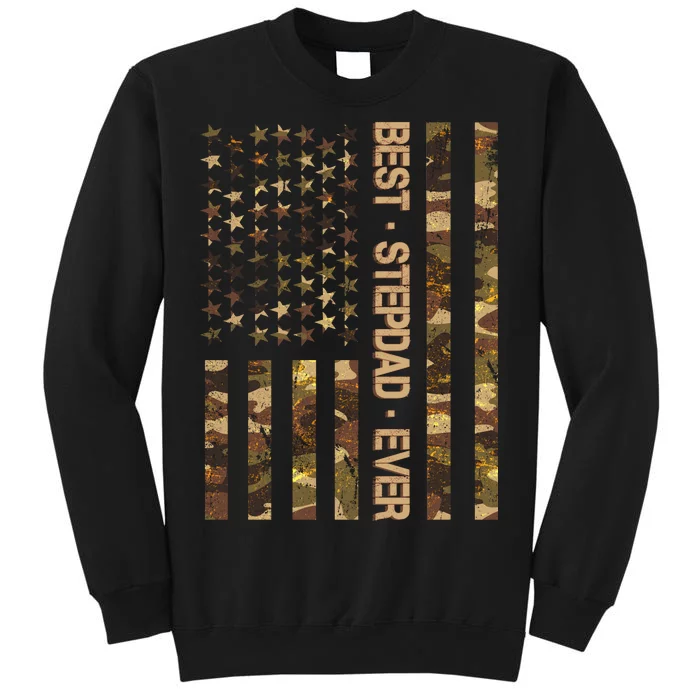 Best Stepdad Ever Camouflage Flag Tall Sweatshirt