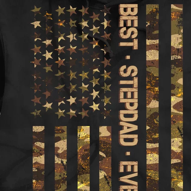 Best Stepdad Ever Camouflage Flag Tie Dye Hoodie