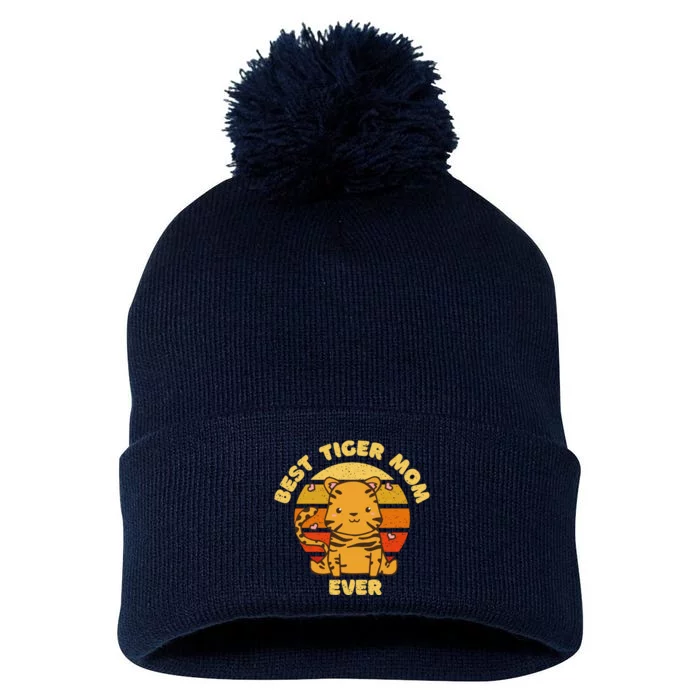 Best Tiger Mom Ever Pom Pom 12in Knit Beanie