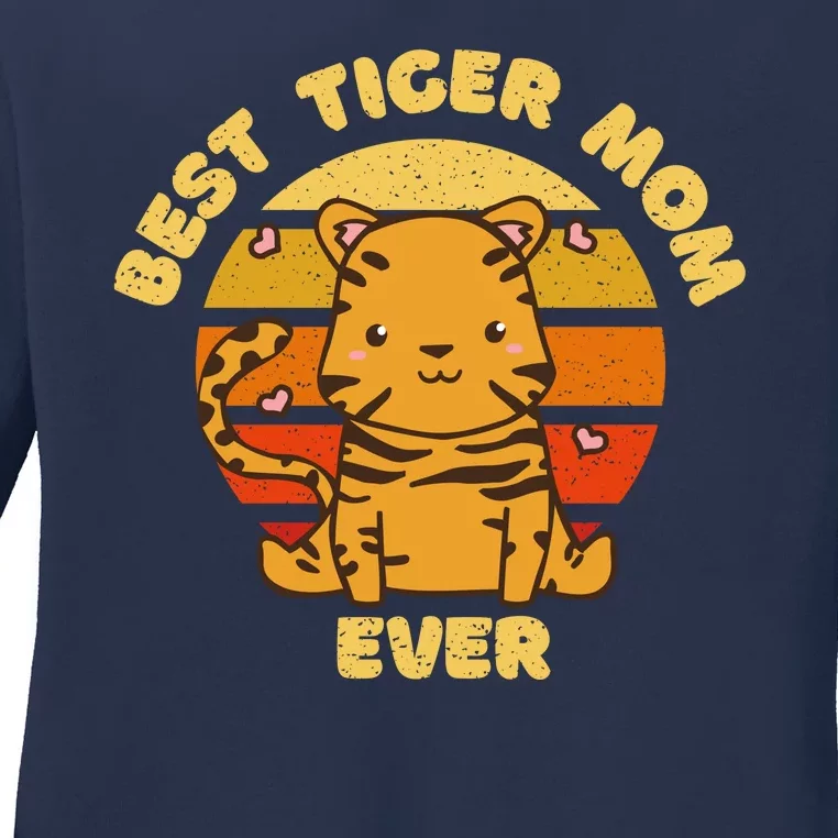 Best Tiger Mom Ever Ladies Long Sleeve Shirt