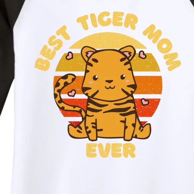 Best Tiger Mom Ever Women's Tri-Blend 3/4-Sleeve Raglan Shirt