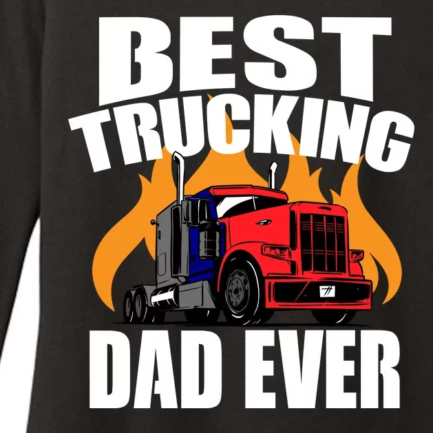 Best Trucking Dad Ever Womens CVC Long Sleeve Shirt