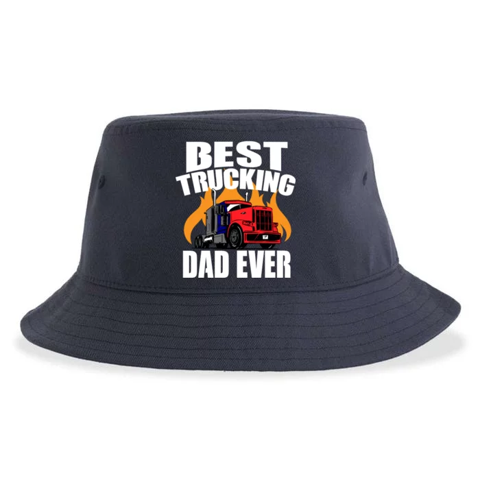 Best Trucking Dad Ever Sustainable Bucket Hat