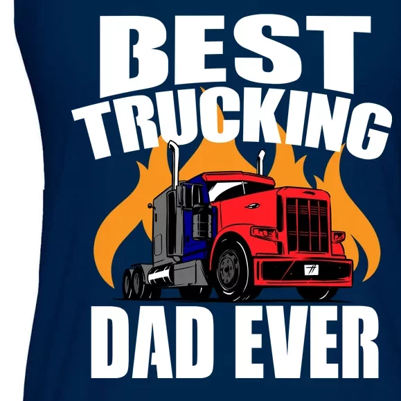 Best Trucking Dad Ever Ladies Essential Flowy Tank