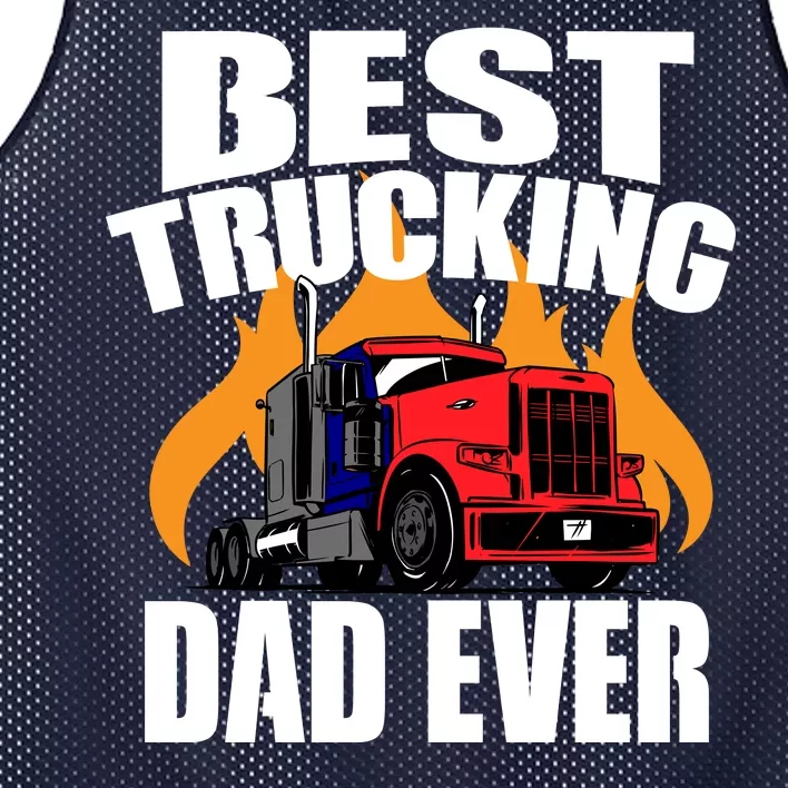 Best Trucking Dad Ever Mesh Reversible Basketball Jersey Tank