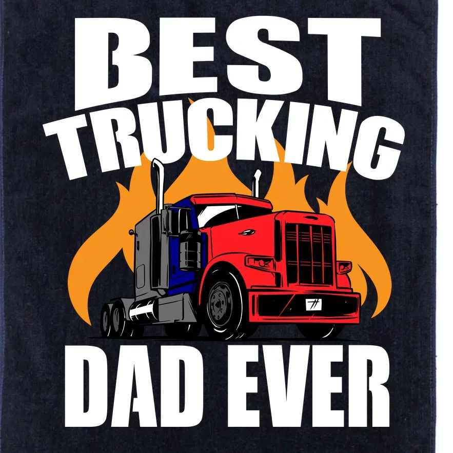 Best Trucking Dad Ever Platinum Collection Golf Towel