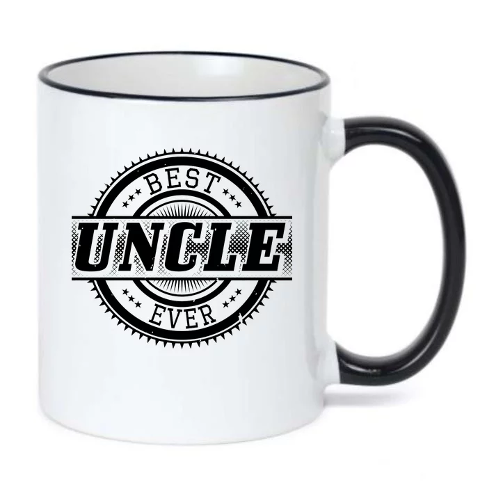 Best Uncle Ever Badge Black Color Changing Mug