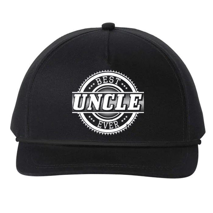 Best Uncle Ever Badge Snapback Five-Panel Rope Hat