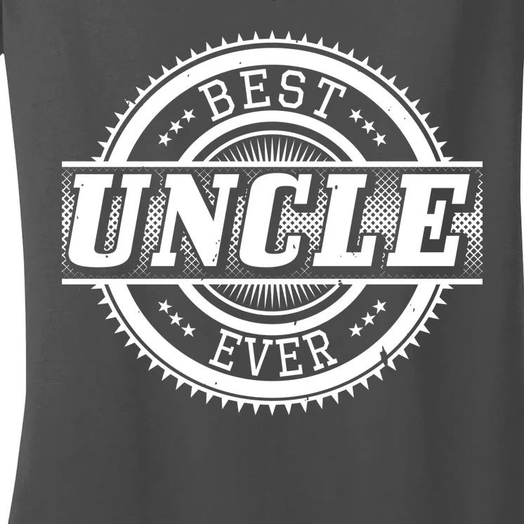 Best Uncle Ever Badge Women's V-Neck T-Shirt