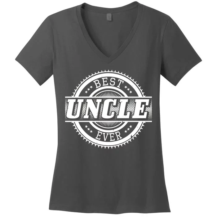 Best Uncle Ever Badge Women's V-Neck T-Shirt