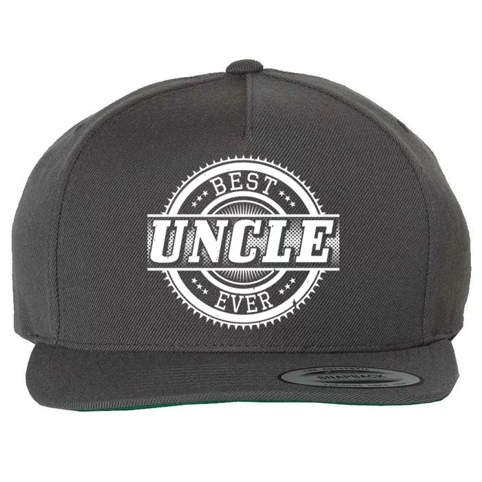 Best Uncle Ever Badge Wool Snapback Cap