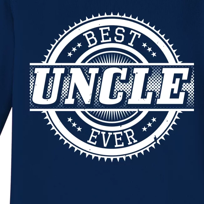 Best Uncle Ever Badge Baby Long Sleeve Bodysuit