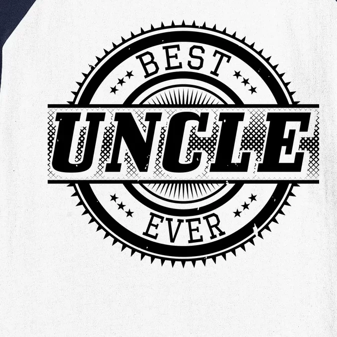 Best Uncle Ever Badge Baseball Sleeve Shirt