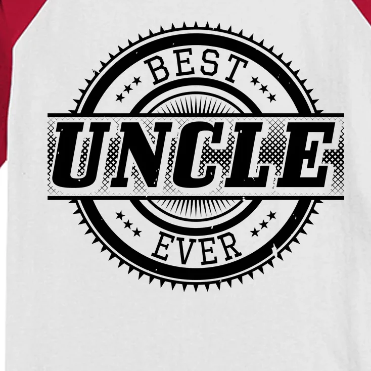 Best Uncle Ever Badge Kids Colorblock Raglan Jersey