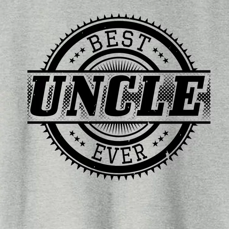 Best Uncle Ever Badge Women's Crop Top Tee