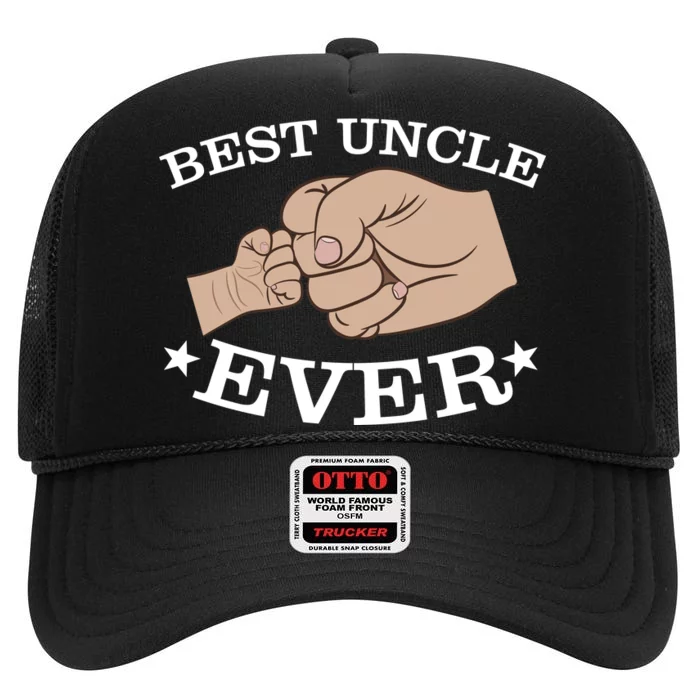 Best Uncle Ever Fist Bump High Crown Mesh Trucker Hat