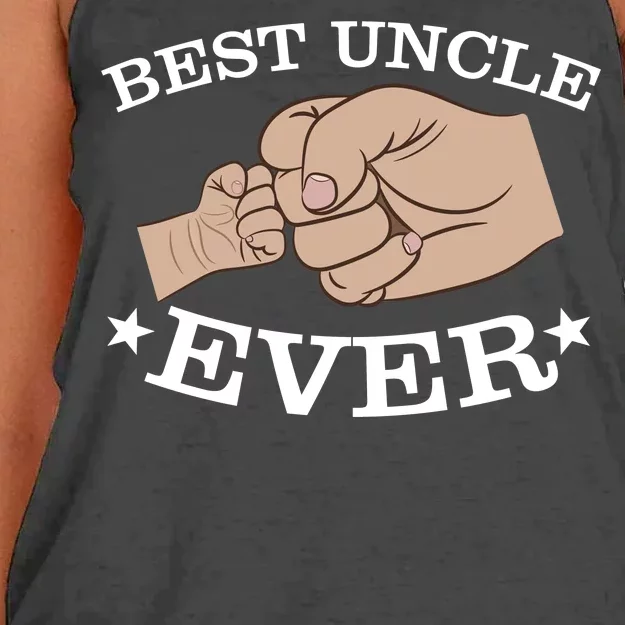 Best Uncle Ever Fist Bump Women's Knotted Racerback Tank