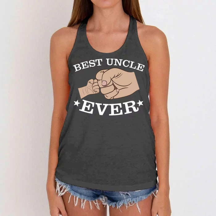 Best Uncle Ever Fist Bump Women's Knotted Racerback Tank