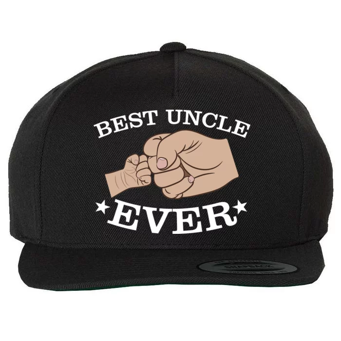 Best Uncle Ever Fist Bump Wool Snapback Cap