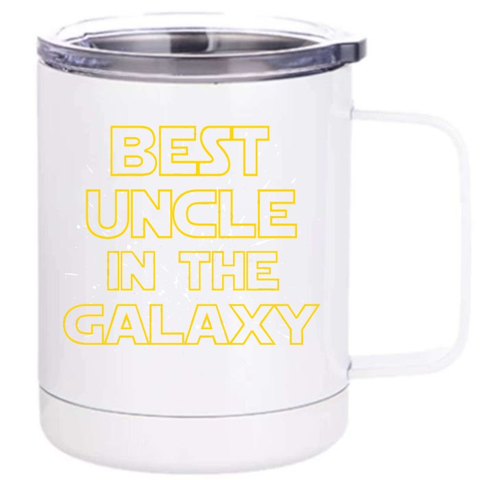 Best Uncle In The Galaxy Front & Back 12oz Stainless Steel Tumbler Cup