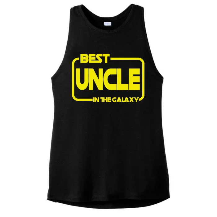 Best Uncle In The Galaxy Funny Ladies Tri-Blend Wicking Tank