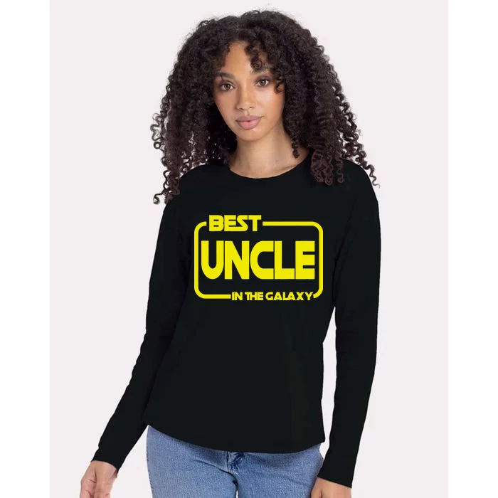 Best Uncle In The Galaxy Funny Womens Cotton Relaxed Long Sleeve T-Shirt