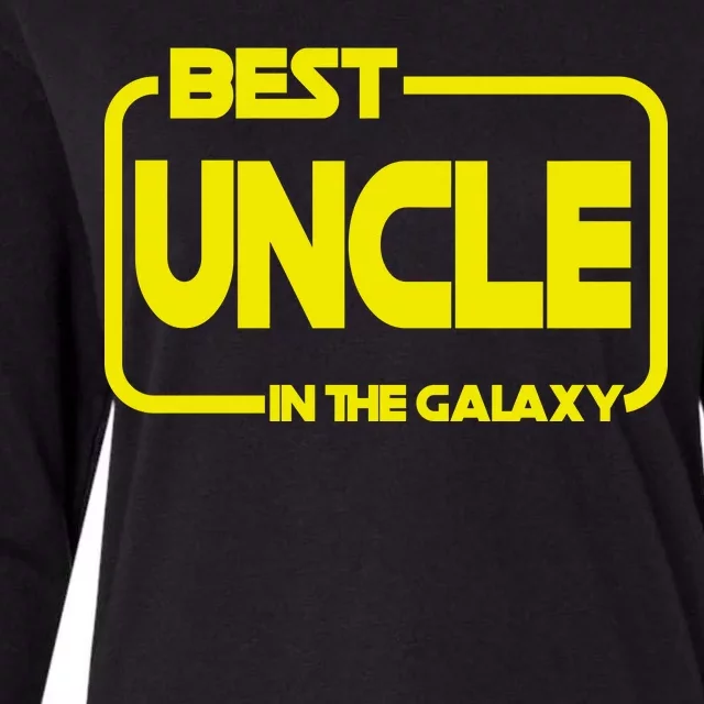 Best Uncle In The Galaxy Funny Womens Cotton Relaxed Long Sleeve T-Shirt