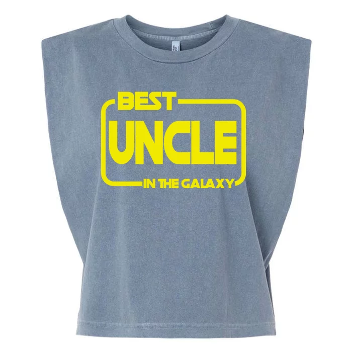 Best Uncle In The Galaxy Funny Garment-Dyed Women's Muscle Tee