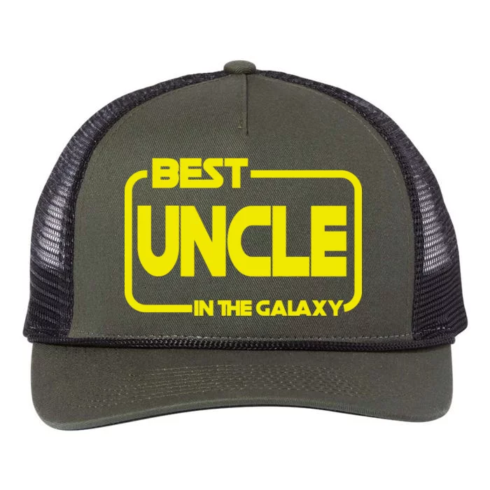 Best Uncle In The Galaxy Funny Retro Rope Trucker Hat Cap