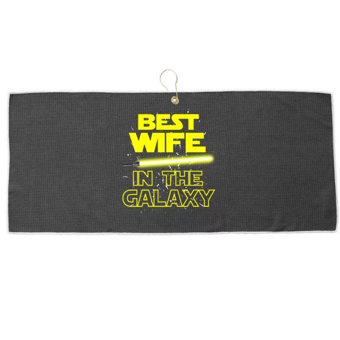 Best Wife In The Galaxy Large Microfiber Waffle Golf Towel