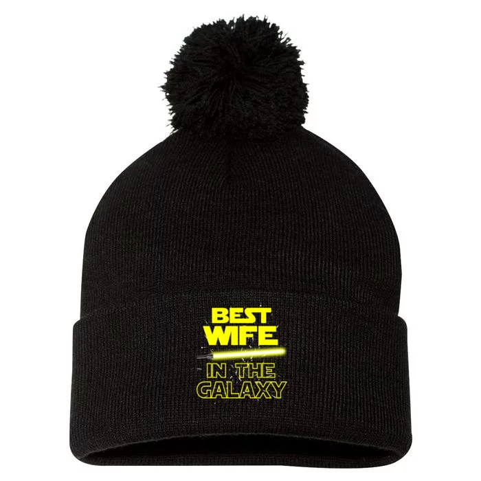 Best Wife In The Galaxy Pom Pom 12in Knit Beanie