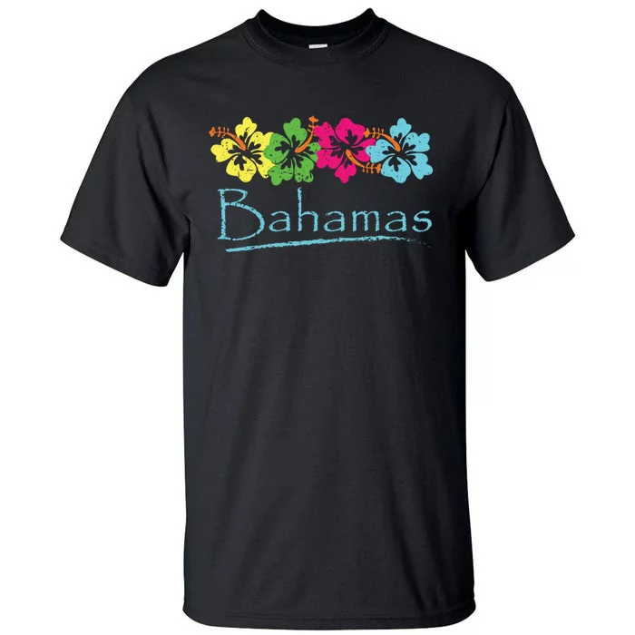 Bahamas Exotic Tropical Beach And Vacation Vintage Print Tall T-Shirt