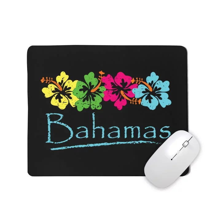 Bahamas Exotic Tropical Beach And Vacation Vintage Print Mousepad