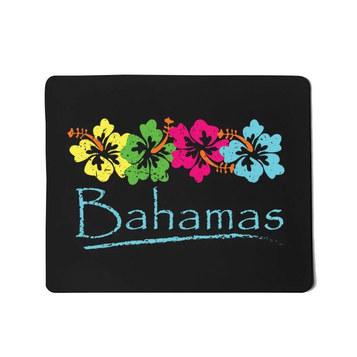 Bahamas Exotic Tropical Beach And Vacation Vintage Print Mousepad