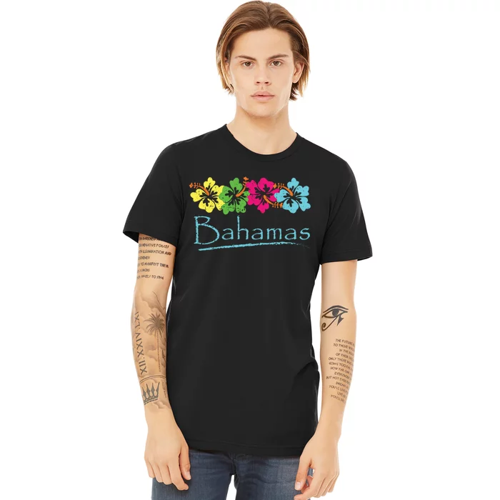 Bahamas Exotic Tropical Beach And Vacation Vintage Print Premium T-Shirt