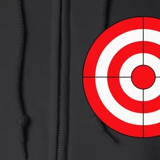 Bulls Eye Target Lazy DIY Halloween Costume Darts Shooting Full Zip Hoodie