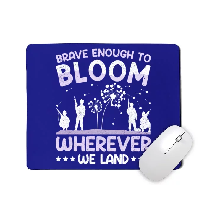 Brave Enough To Bloom Purple Up Military Month Great Gift Mousepad