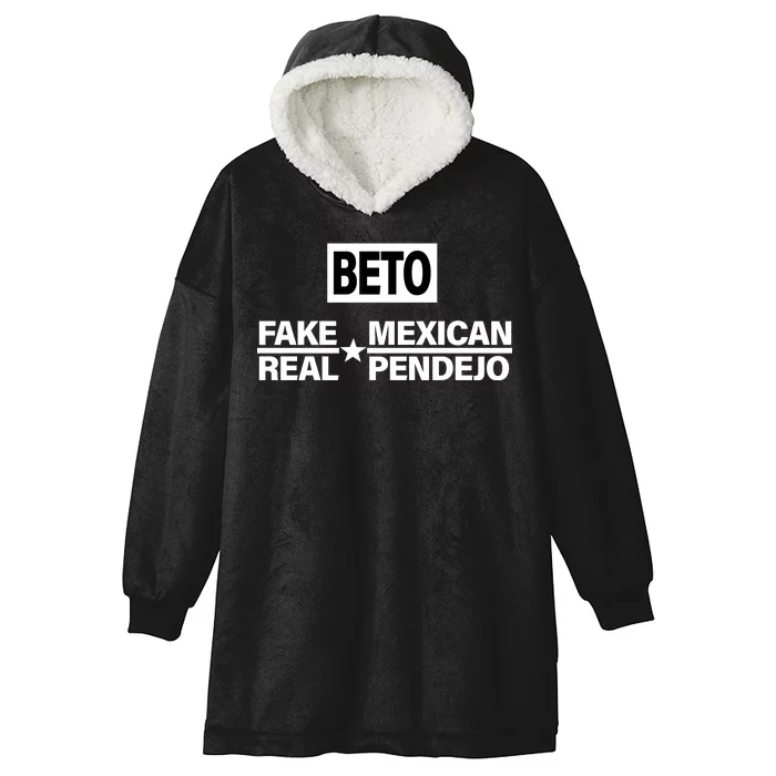 Beto Fake Mexican Real Pendejo Hooded Wearable Blanket