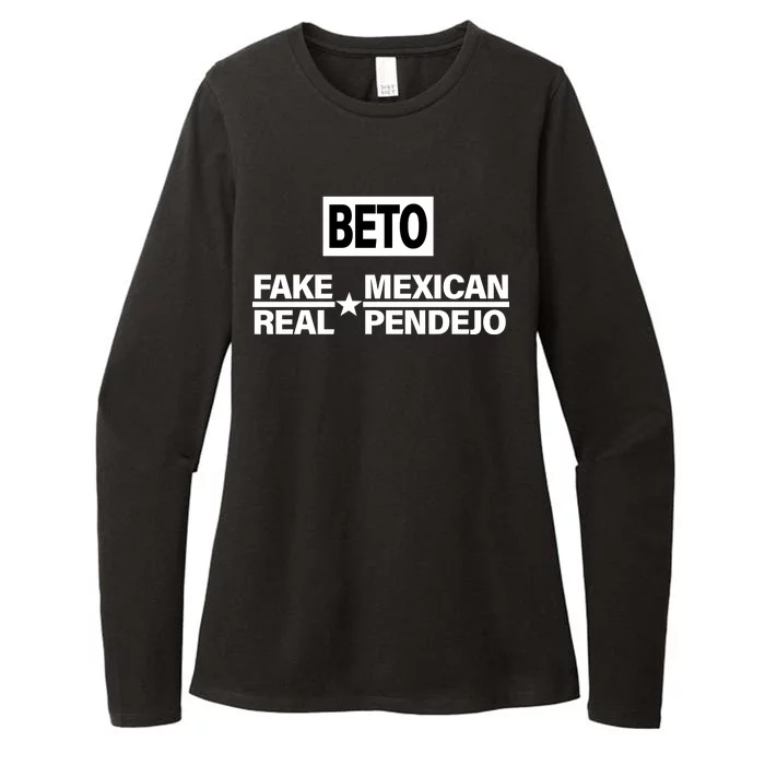 Beto Fake Mexican Real Pendejo Womens CVC Long Sleeve Shirt