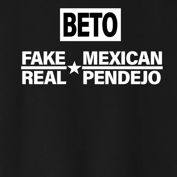 Beto Fake Mexican Real Pendejo Women's Crop Top Tee