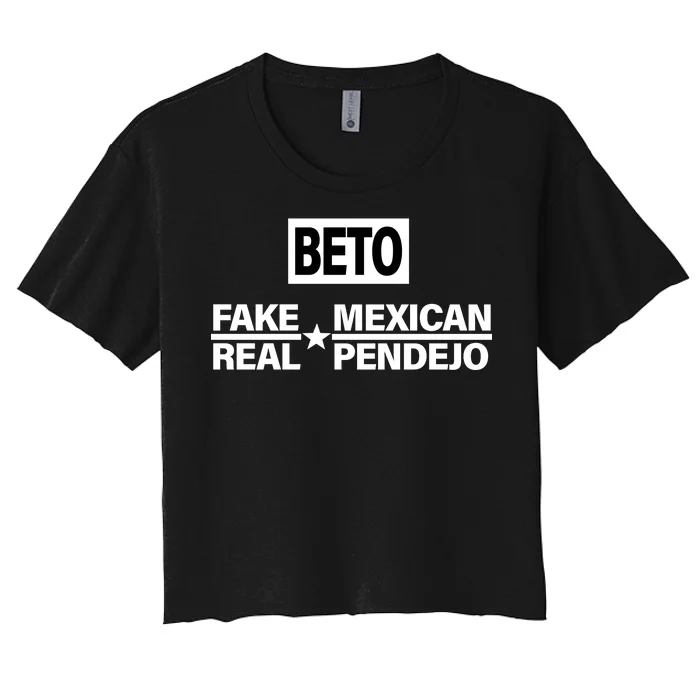 Beto Fake Mexican Real Pendejo Women's Crop Top Tee