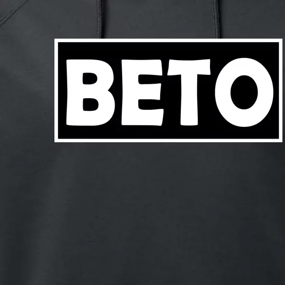 Beto For President Simple Logo Performance Fleece Hoodie