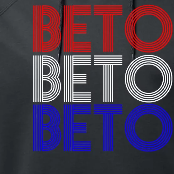 Beto For Senate Texas Election Retro Performance Fleece Hoodie