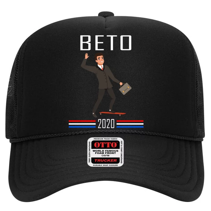 Beto O'Rourke For President Skateboarding High Crown Mesh Trucker Hat