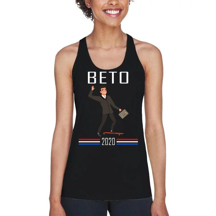 Beto O'Rourke For President Skateboarding Women's Racerback Tank